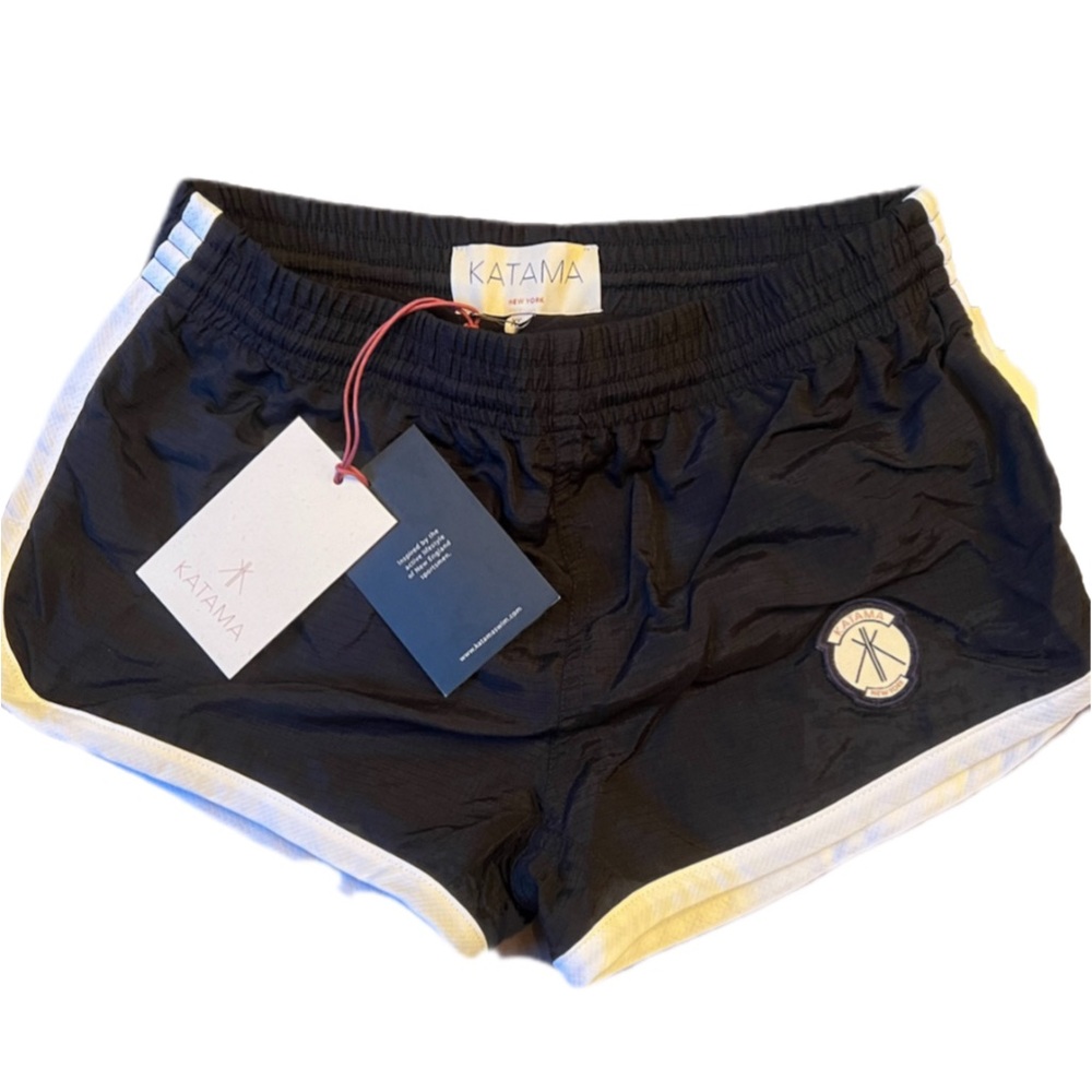 KATAM Braden Black with white piping bathing suit